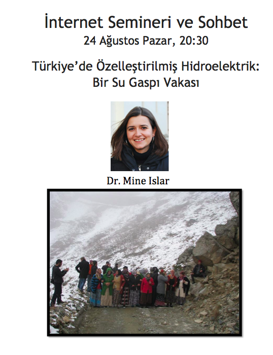 Mine Islar - Türkiye’de Özelleştirilmiş Hidroelektrik: Bir Su Gaspı Vakası 